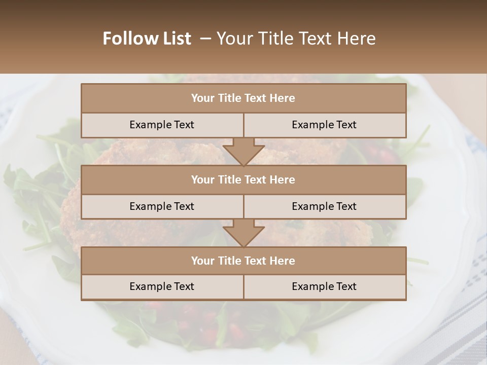 A White Plate Topped With Crab Cakes And Greens PowerPoint Template
