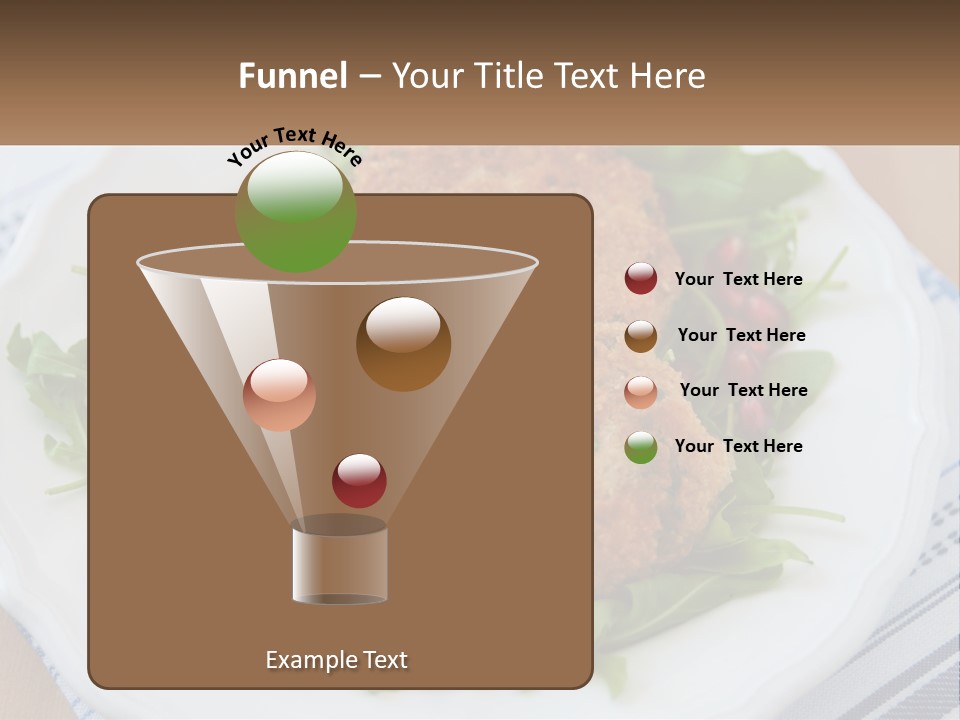 A White Plate Topped With Crab Cakes And Greens PowerPoint Template