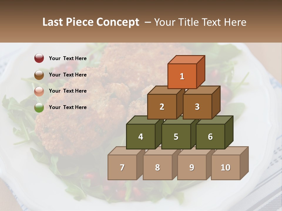 A White Plate Topped With Crab Cakes And Greens PowerPoint Template