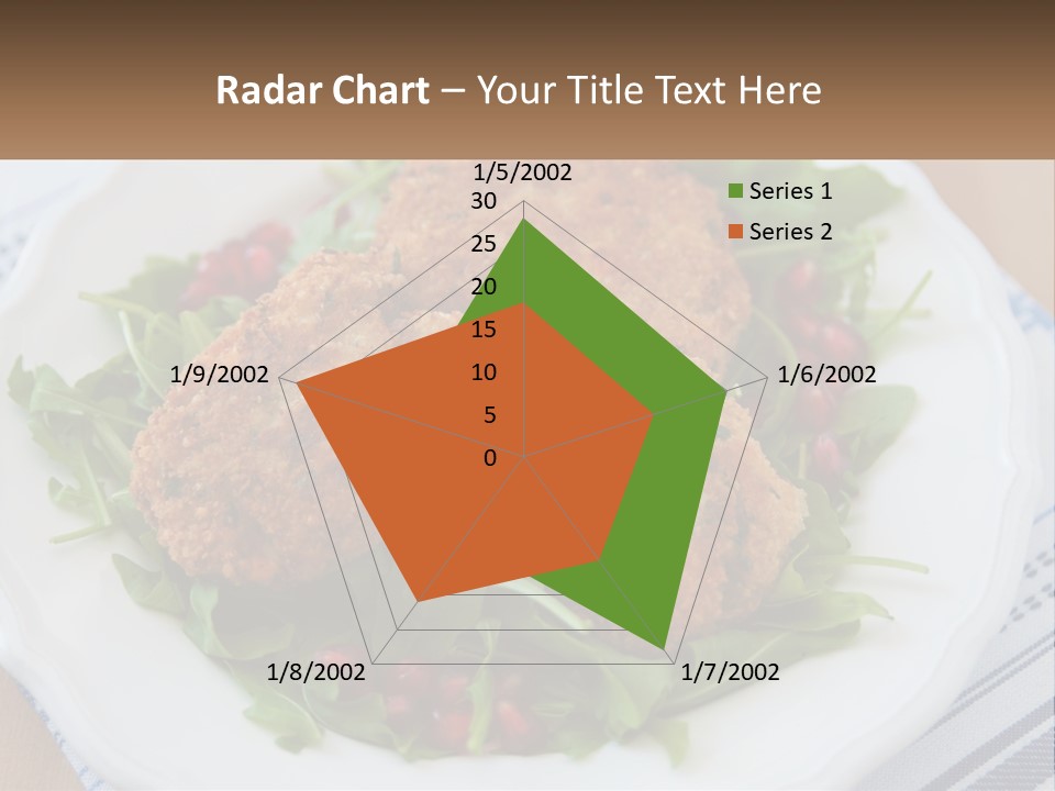 A White Plate Topped With Crab Cakes And Greens PowerPoint Template
