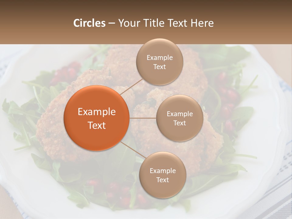 A White Plate Topped With Crab Cakes And Greens PowerPoint Template