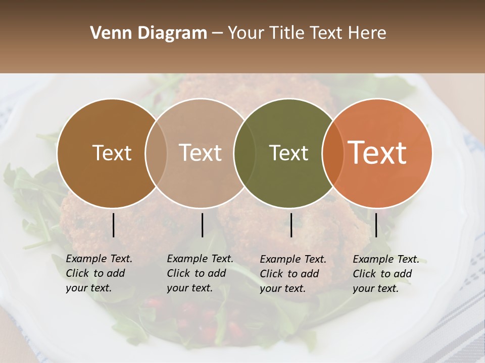 A White Plate Topped With Crab Cakes And Greens PowerPoint Template