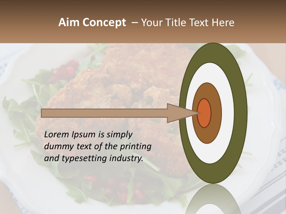 A White Plate Topped With Crab Cakes And Greens PowerPoint Template