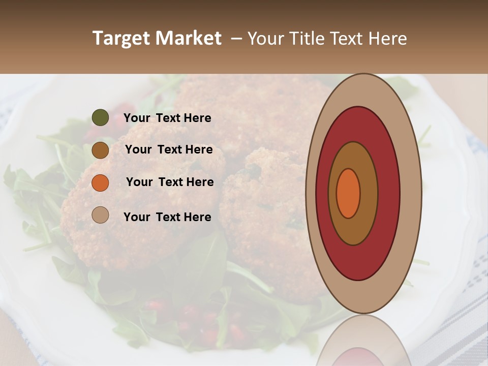 A White Plate Topped With Crab Cakes And Greens PowerPoint Template