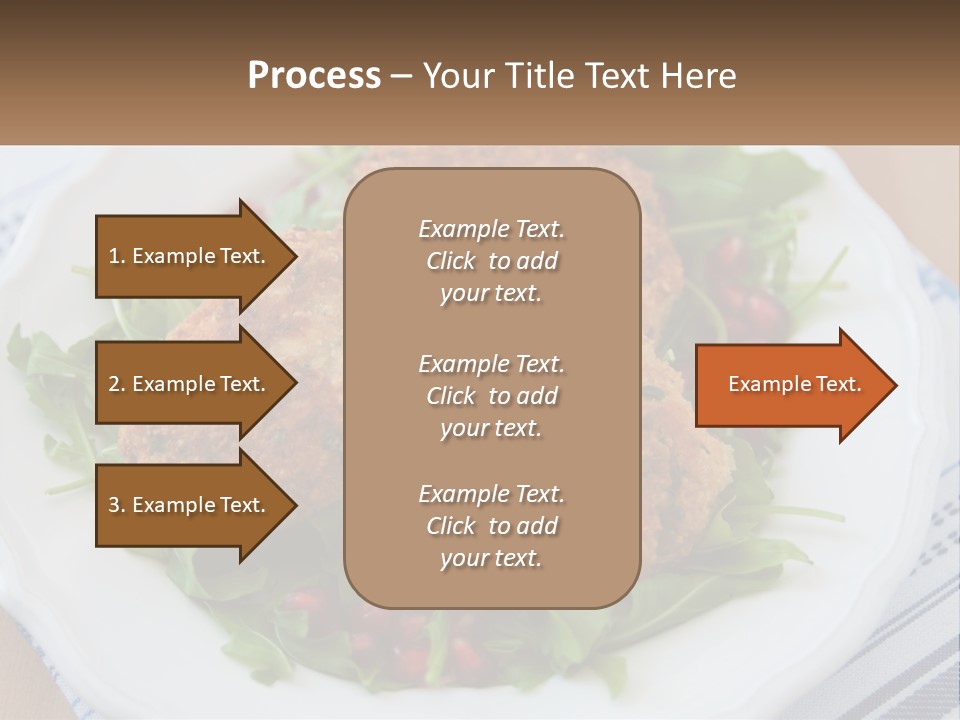 A White Plate Topped With Crab Cakes And Greens PowerPoint Template