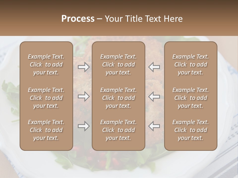 A White Plate Topped With Crab Cakes And Greens PowerPoint Template