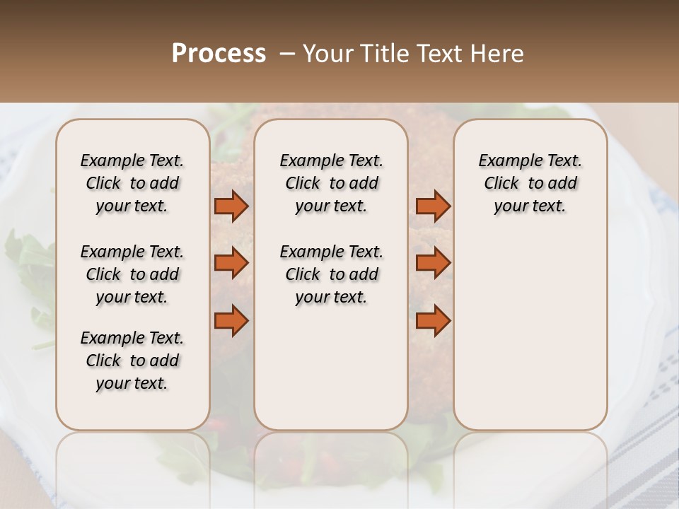 A White Plate Topped With Crab Cakes And Greens PowerPoint Template