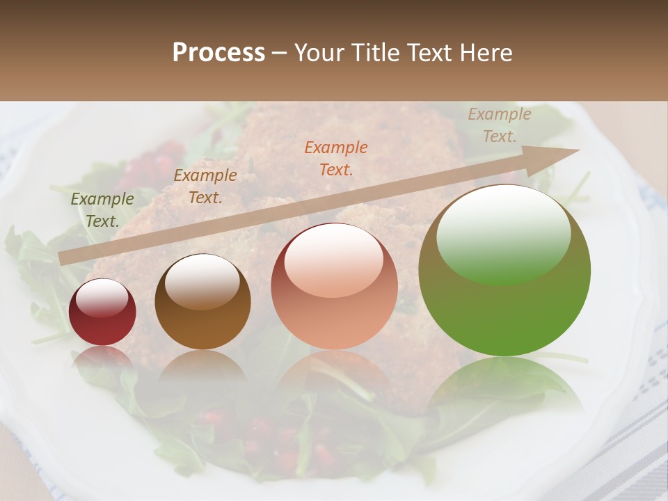 A White Plate Topped With Crab Cakes And Greens PowerPoint Template