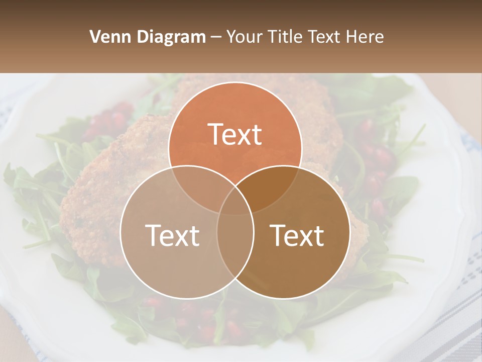A White Plate Topped With Crab Cakes And Greens PowerPoint Template