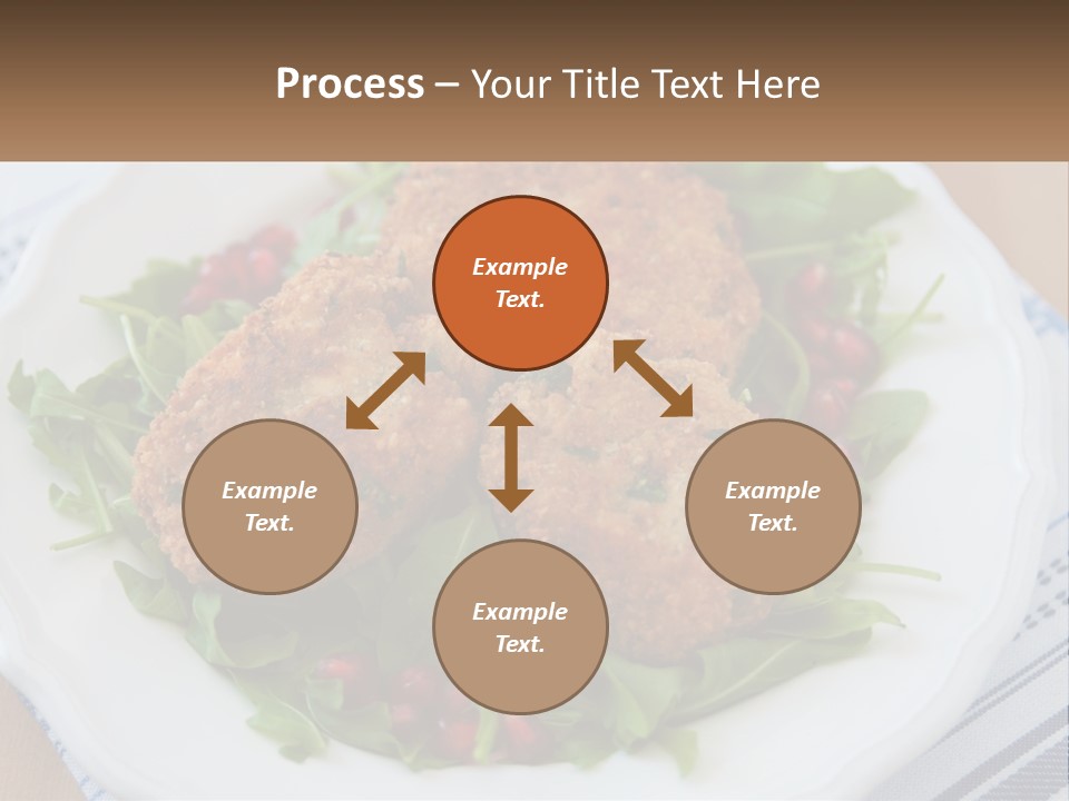 A White Plate Topped With Crab Cakes And Greens PowerPoint Template