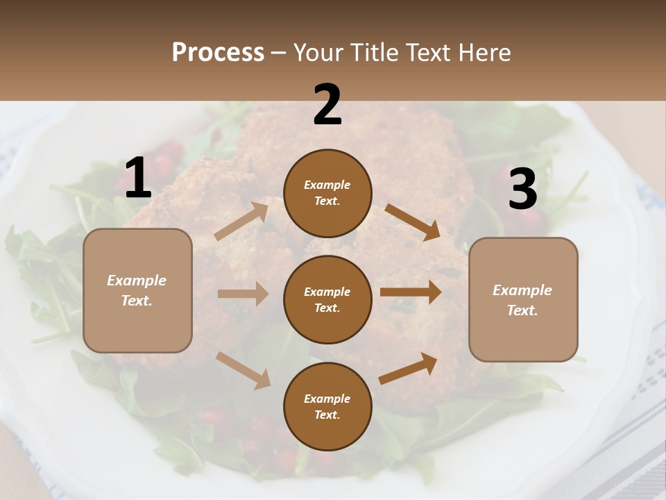 A White Plate Topped With Crab Cakes And Greens PowerPoint Template
