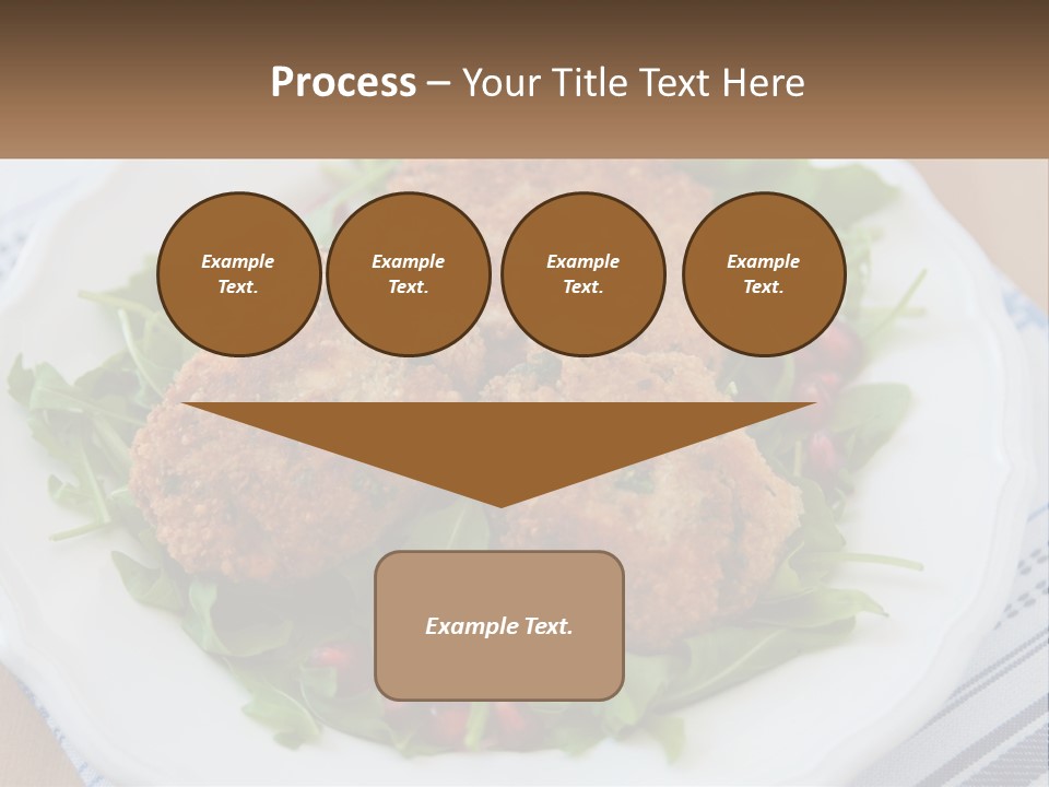 A White Plate Topped With Crab Cakes And Greens PowerPoint Template