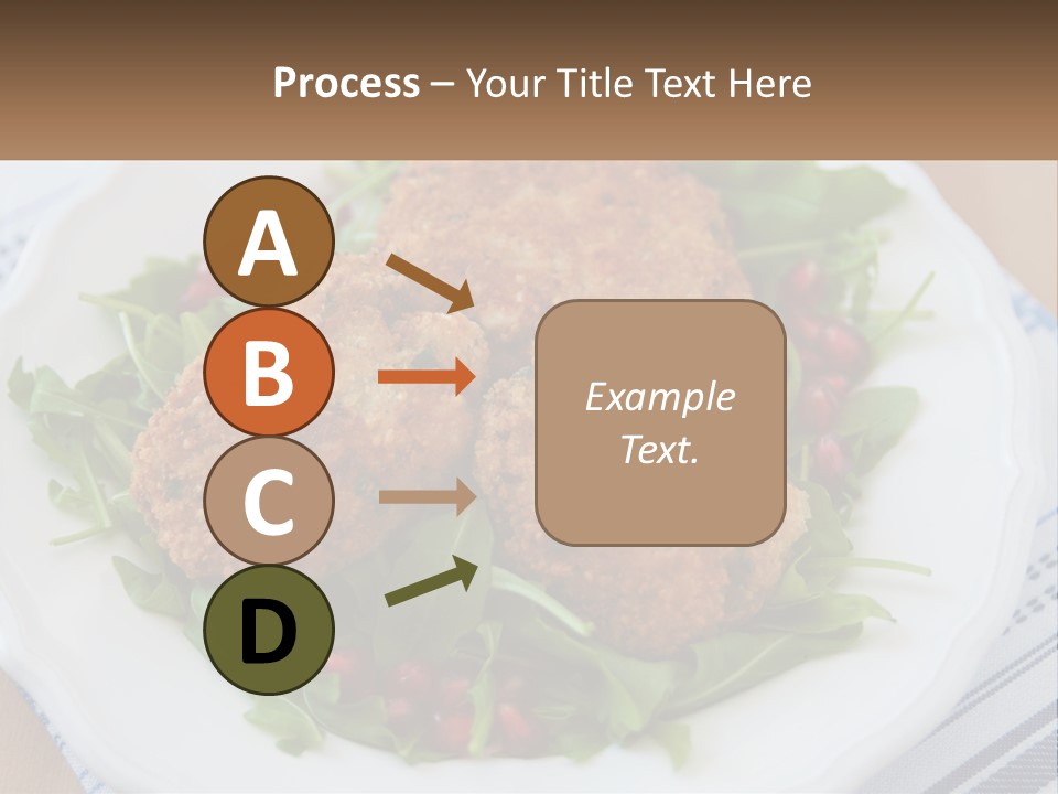A White Plate Topped With Crab Cakes And Greens PowerPoint Template