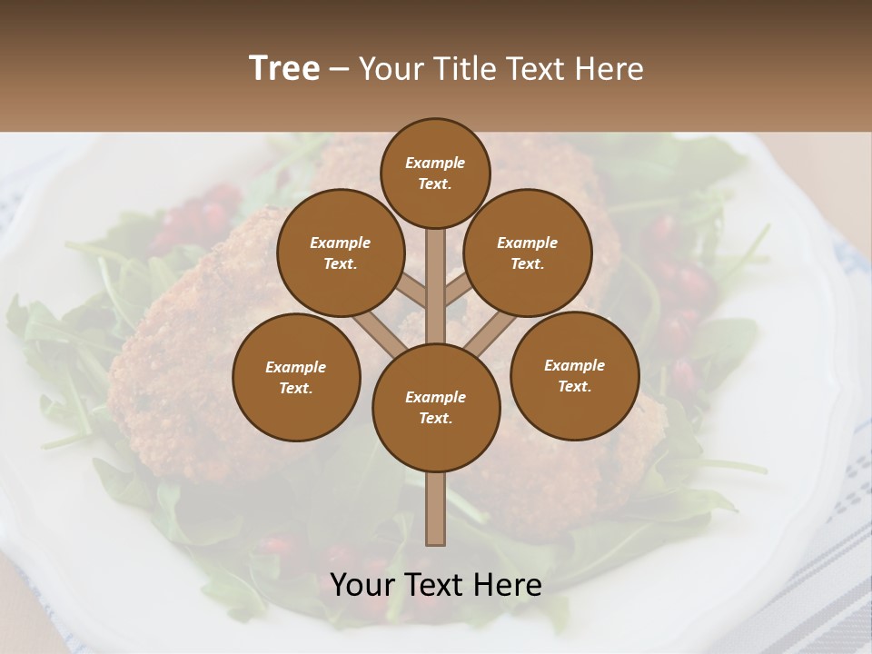 A White Plate Topped With Crab Cakes And Greens PowerPoint Template