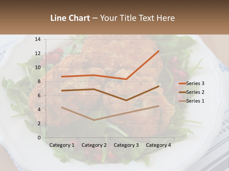 A White Plate Topped With Crab Cakes And Greens PowerPoint Template