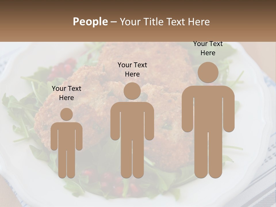 A White Plate Topped With Crab Cakes And Greens PowerPoint Template