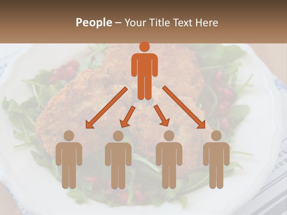 A White Plate Topped With Crab Cakes And Greens PowerPoint Template