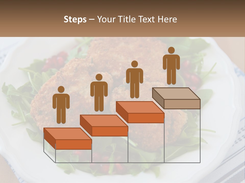 A White Plate Topped With Crab Cakes And Greens PowerPoint Template
