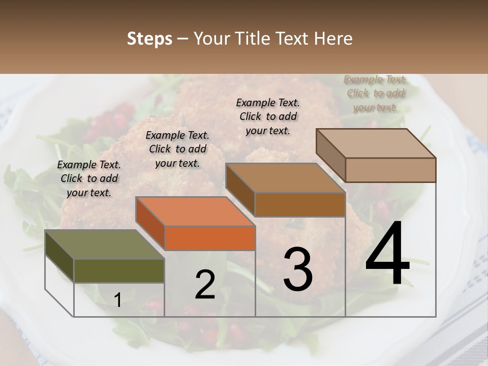 A White Plate Topped With Crab Cakes And Greens PowerPoint Template