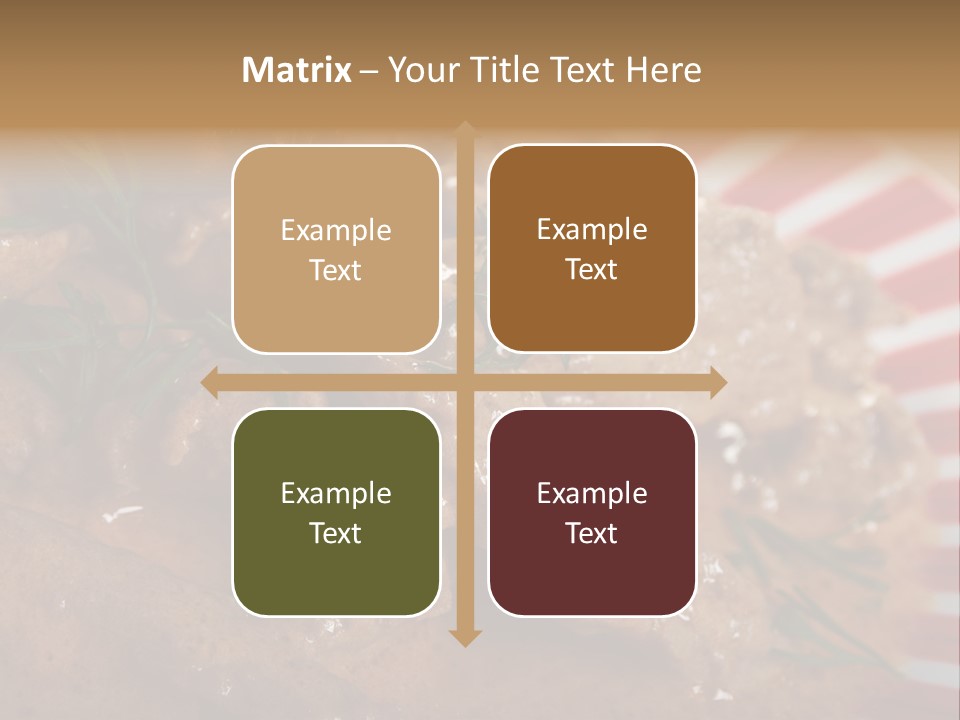 A Red And White Plate Topped With Meat Covered In Gravy PowerPoint Template