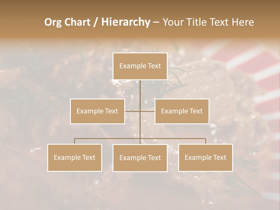 A Red And White Plate Topped With Meat Covered In Gravy PowerPoint Template