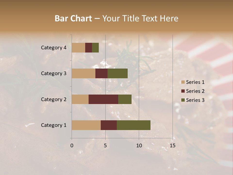 A Red And White Plate Topped With Meat Covered In Gravy PowerPoint Template