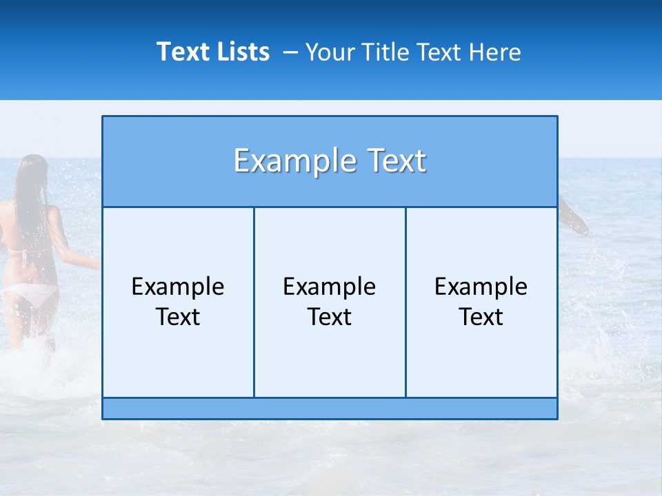 A Group Of Girls Splashing In The Ocean PowerPoint Template