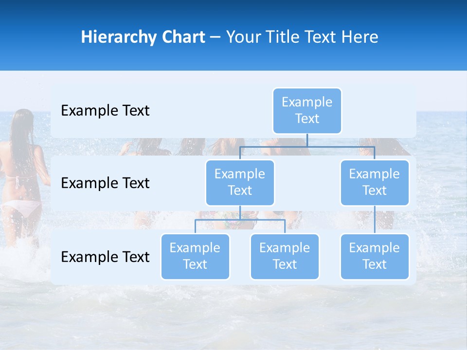 A Group Of Girls Splashing In The Ocean PowerPoint Template