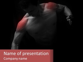 A Man With A Red Spot On His Chest PowerPoint Template