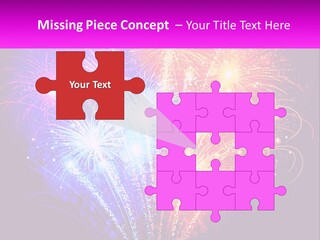 A Colorful Fireworks Display On A Black Background PowerPoint Template