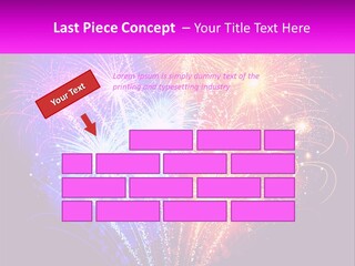 A Colorful Fireworks Display On A Black Background PowerPoint Template