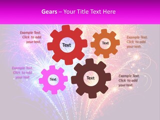 A Colorful Fireworks Display On A Black Background PowerPoint Template