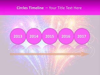A Colorful Fireworks Display On A Black Background PowerPoint Template