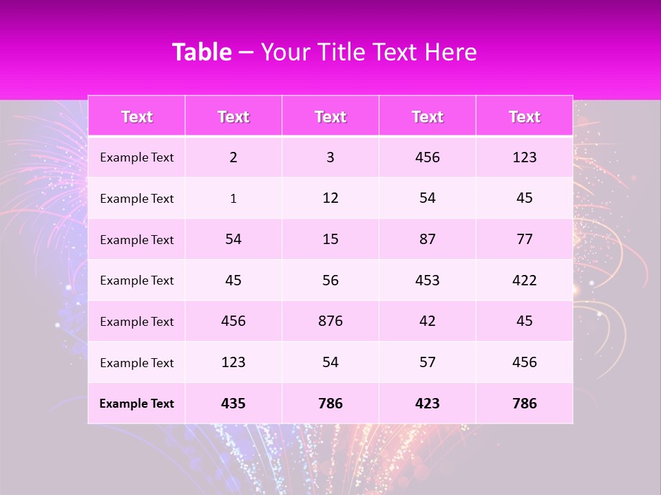 A Colorful Fireworks Display On A Black Background PowerPoint Template