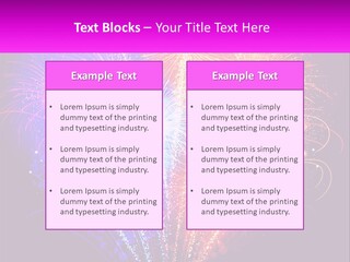 A Colorful Fireworks Display On A Black Background PowerPoint Template