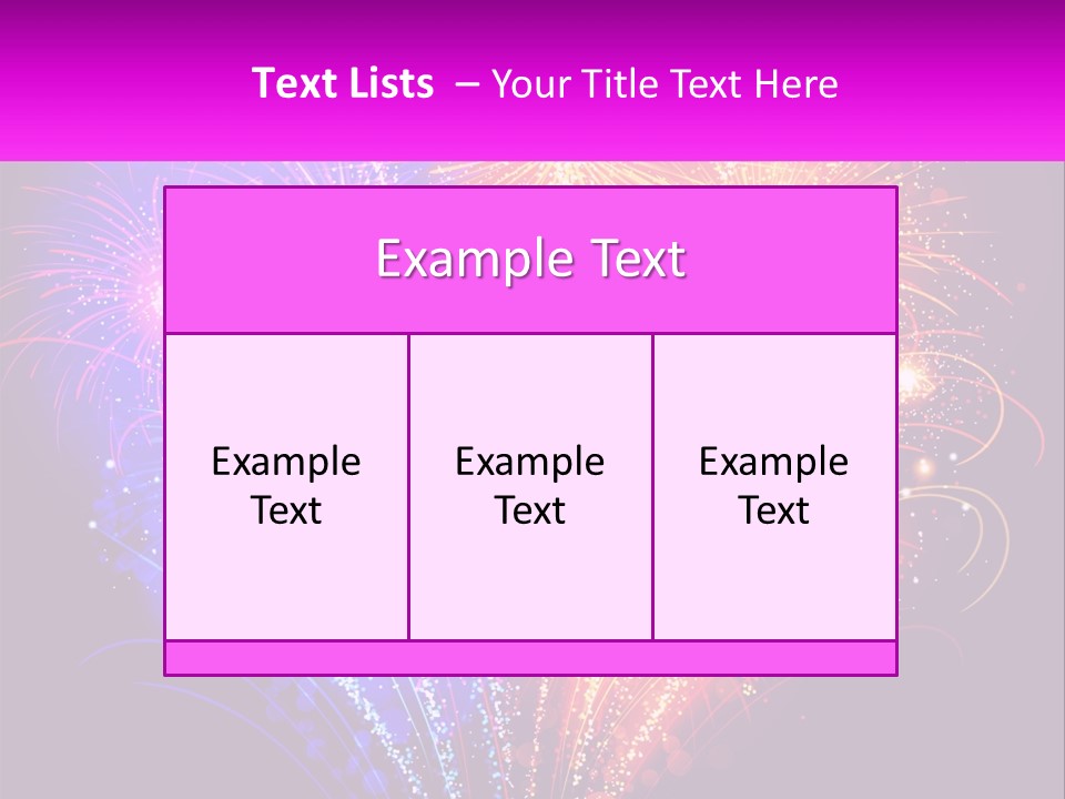 A Colorful Fireworks Display On A Black Background PowerPoint Template