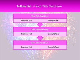 A Colorful Fireworks Display On A Black Background PowerPoint Template