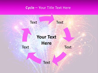 A Colorful Fireworks Display On A Black Background PowerPoint Template