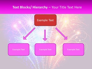 A Colorful Fireworks Display On A Black Background PowerPoint Template