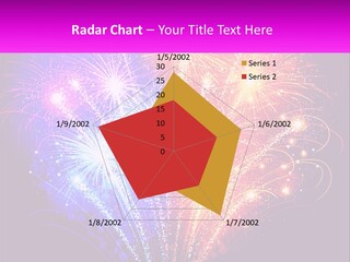 A Colorful Fireworks Display On A Black Background PowerPoint Template