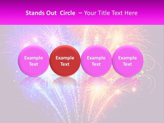 A Colorful Fireworks Display On A Black Background PowerPoint Template