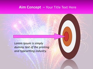 A Colorful Fireworks Display On A Black Background PowerPoint Template