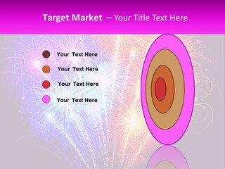 A Colorful Fireworks Display On A Black Background PowerPoint Template