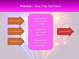 A Colorful Fireworks Display On A Black Background PowerPoint Template