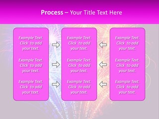 A Colorful Fireworks Display On A Black Background PowerPoint Template