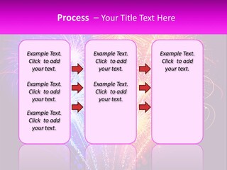 A Colorful Fireworks Display On A Black Background PowerPoint Template