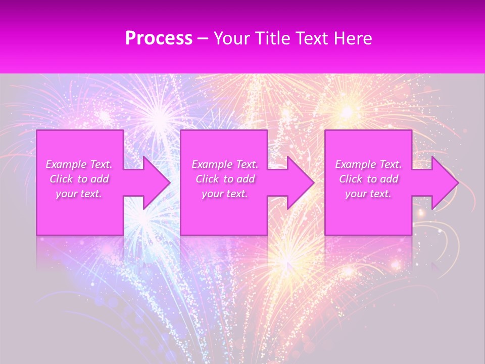 A Colorful Fireworks Display On A Black Background PowerPoint Template