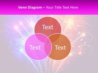 A Colorful Fireworks Display On A Black Background PowerPoint Template