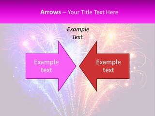 A Colorful Fireworks Display On A Black Background PowerPoint Template