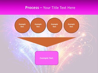 A Colorful Fireworks Display On A Black Background PowerPoint Template